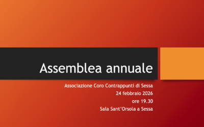 Assemblea annuale dell’Associazione Contrappunti