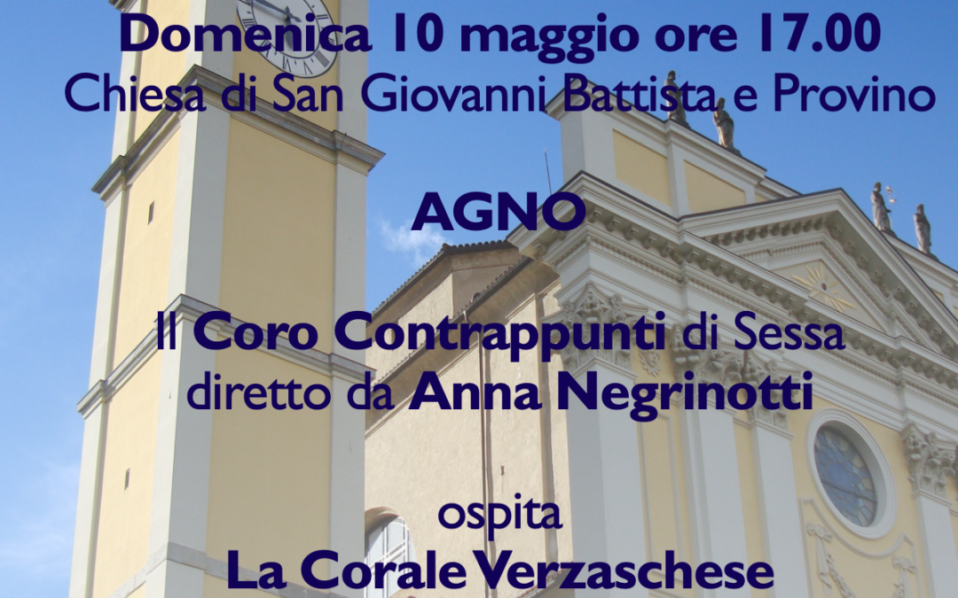 PROSSIMI APPUNTAMENTI: 10 maggio 2026 ore 17.00 ad Agno